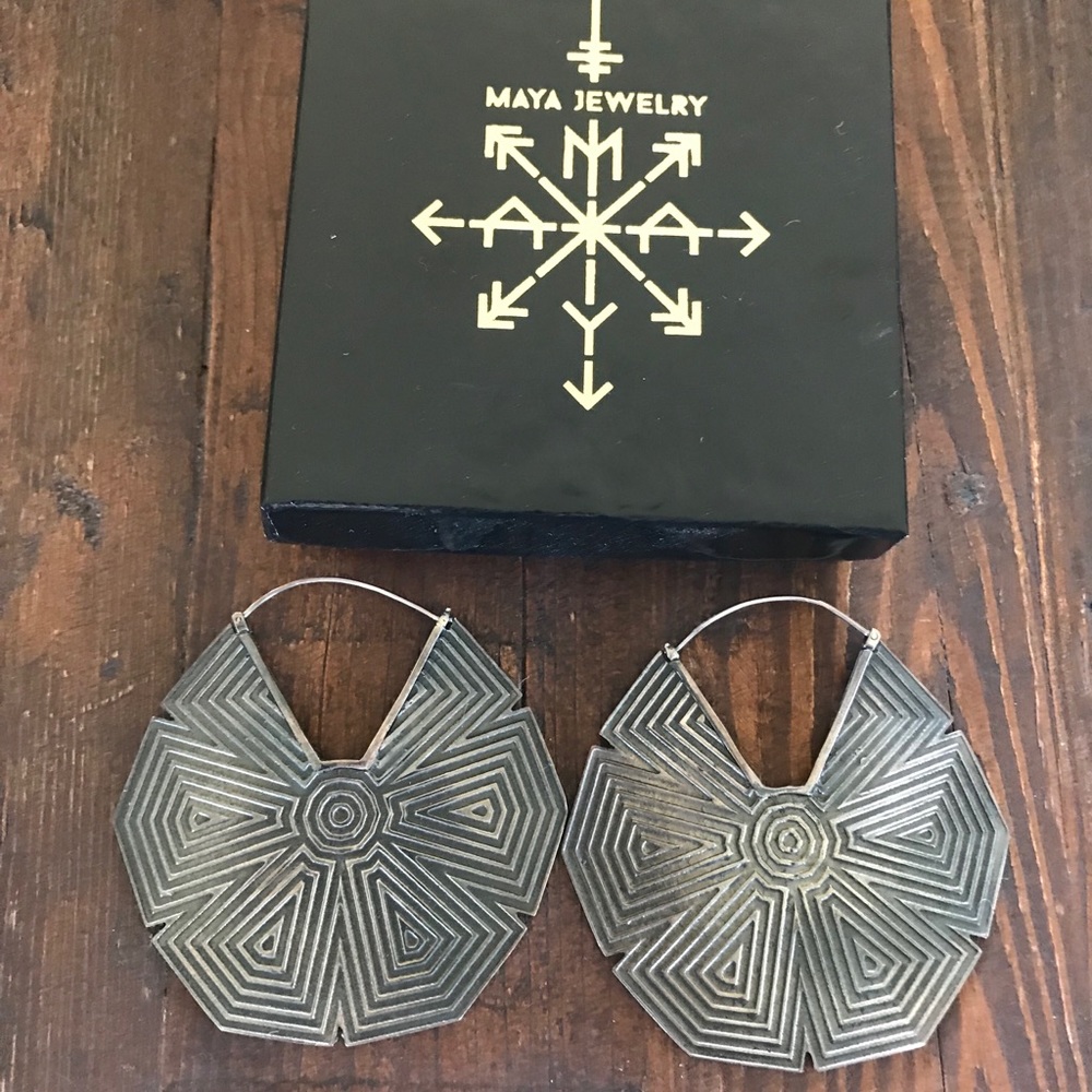 Maya Jewelry Amatlan earrings Sterling Silver